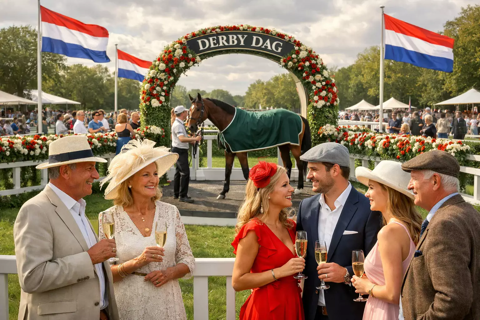 Feestelijke sfeer tijdens Derby Dag op Duindigt